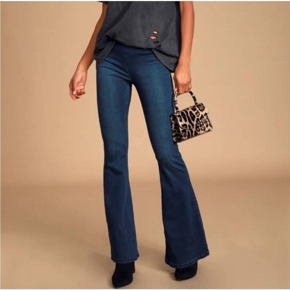 Free People Wide Flare Ultra High Rise Jeans 28 - Picture 1 of 8